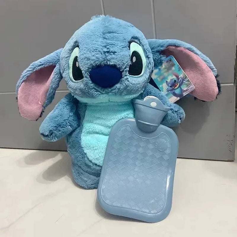 Disney Lilo Stitch Winter Plush Hot Water Bottle Women Home Water Filling Hand Warmer Christmas Gift Girlfriend Wholesale